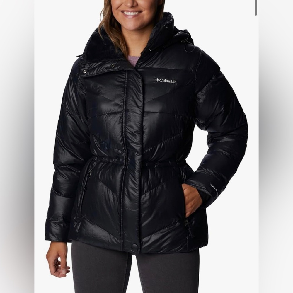 Columbia Women's Peak To Park II Insulated Hooded Jacket Size Small Black